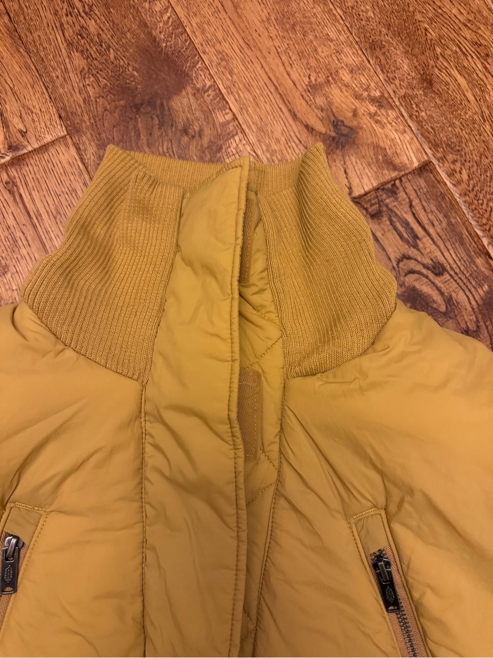 FP Movement by Free People Cropped Mustard Puffer Jacket - Picture 5 of 9